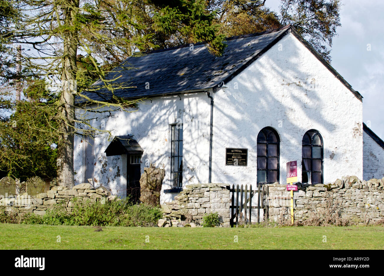 Welsh Bethesda Chapel at Brechfa near Brecon Powys Wales UK dated 1802
