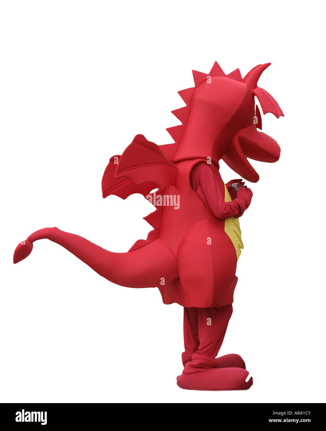 Red dragon isolated on white Stock Photo