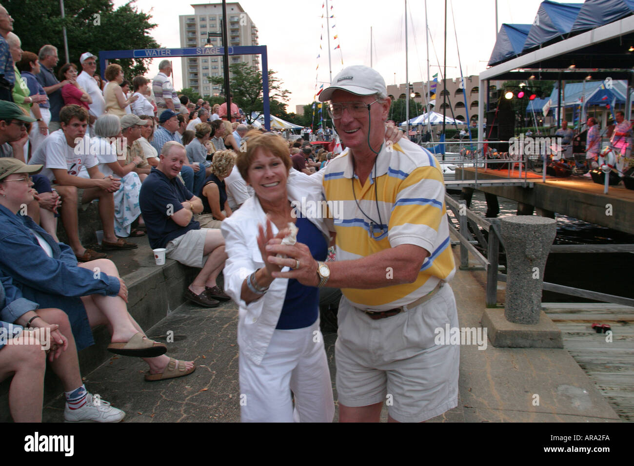 Portsmouth Virginia,Colonial history,North Landing,Cock Island Sailboat Race,Skippers' Party,couple,adult adults man men male,woman women female lady, Stock Photo
