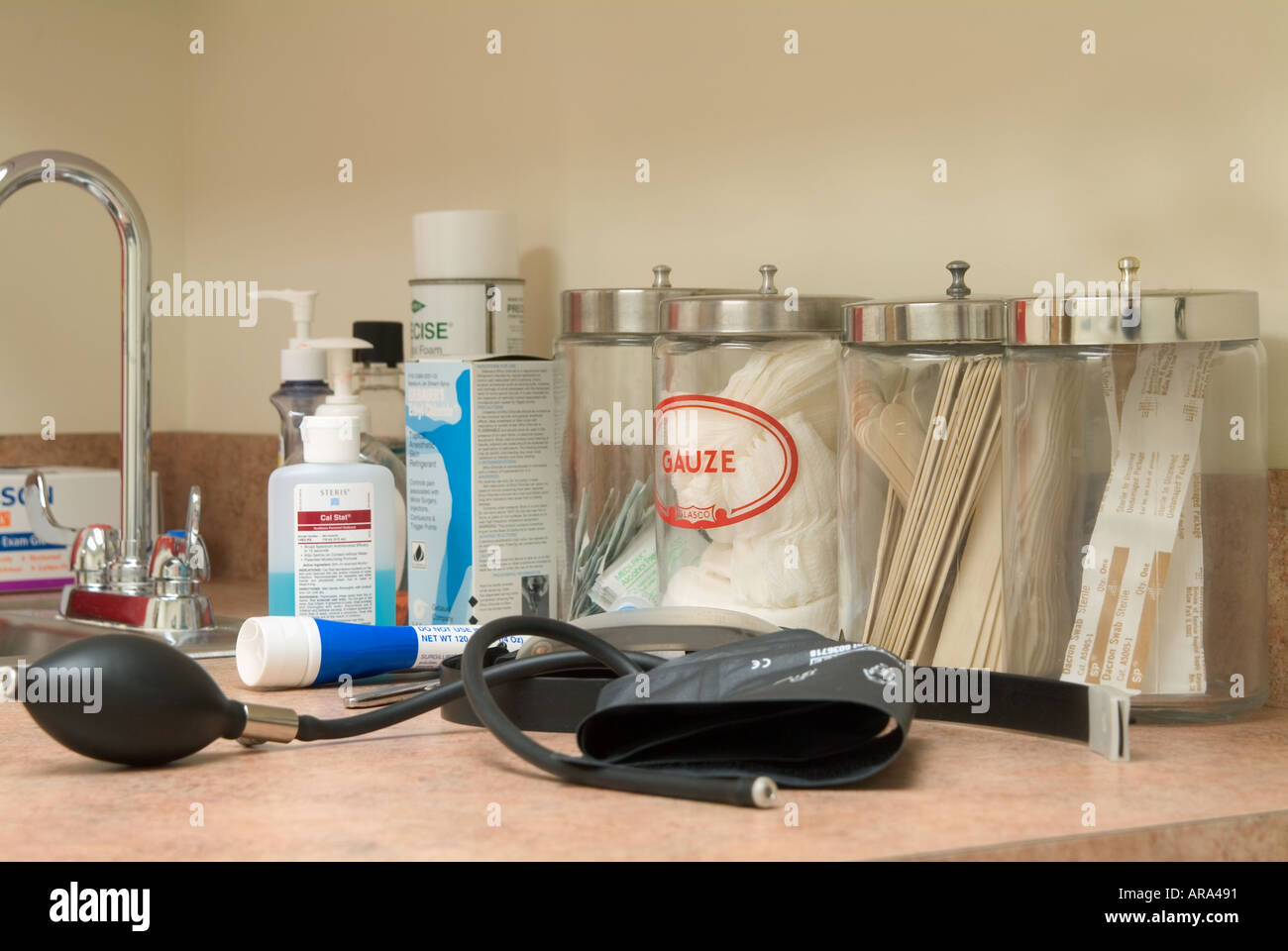 Medical Supplies In Doctors Office Stock Photo 1549456 Alamy