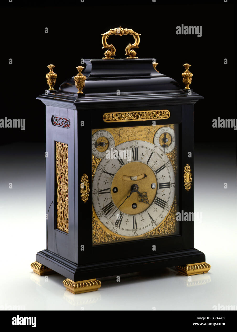 English bracket clock by Thomas Tompion Stock Photo Alamy