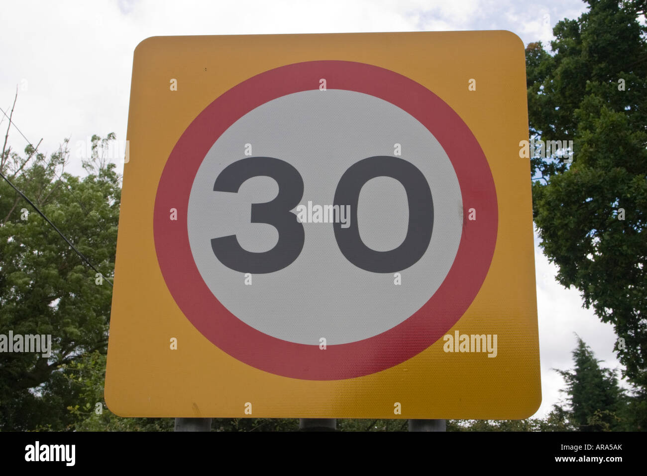 30mph speed limit road sign Stock Photo
