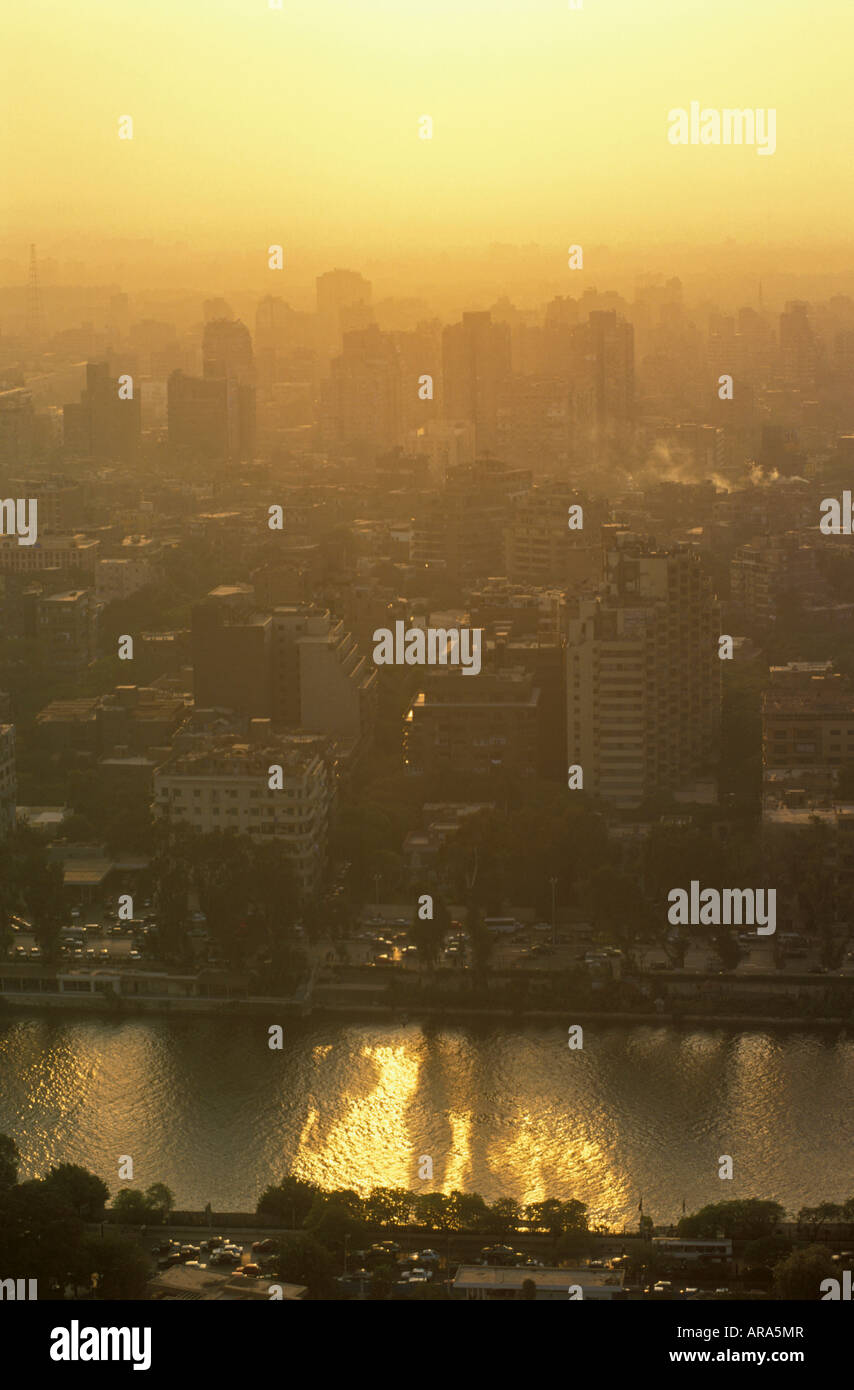Dust and air pollution over Cairo city Egypt Stock Photo Alamy