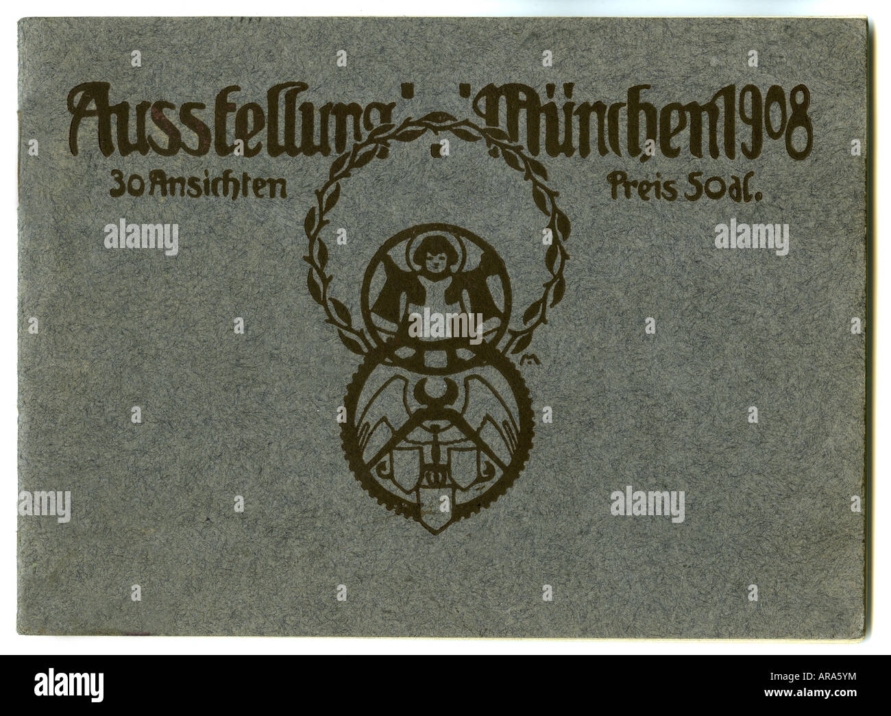 exhibitions, Munich 1908, leaflet, title, Graphia art publisher, Munich, , Stock Photo