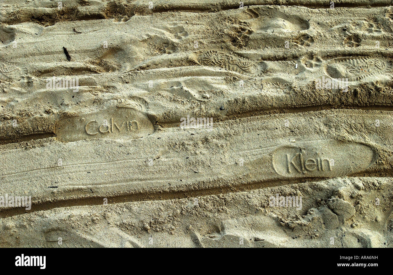 Calvin Klein footprints in Malapascua, Philippines Stock Photo - Alamy