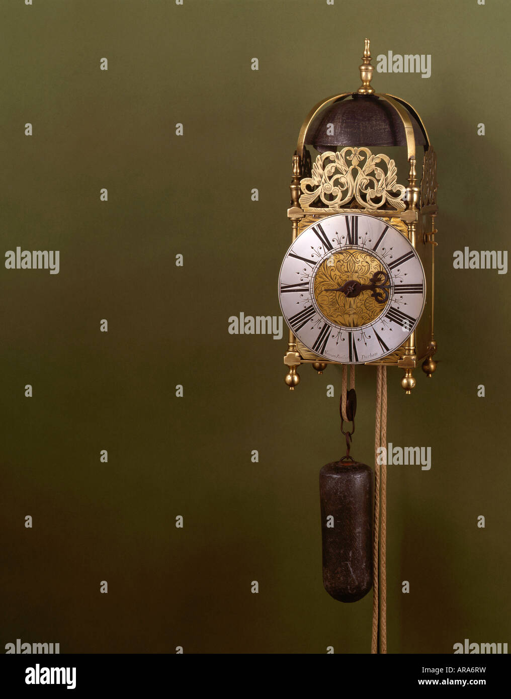 Lantern clock circa 1700 Stock Photo Alamy