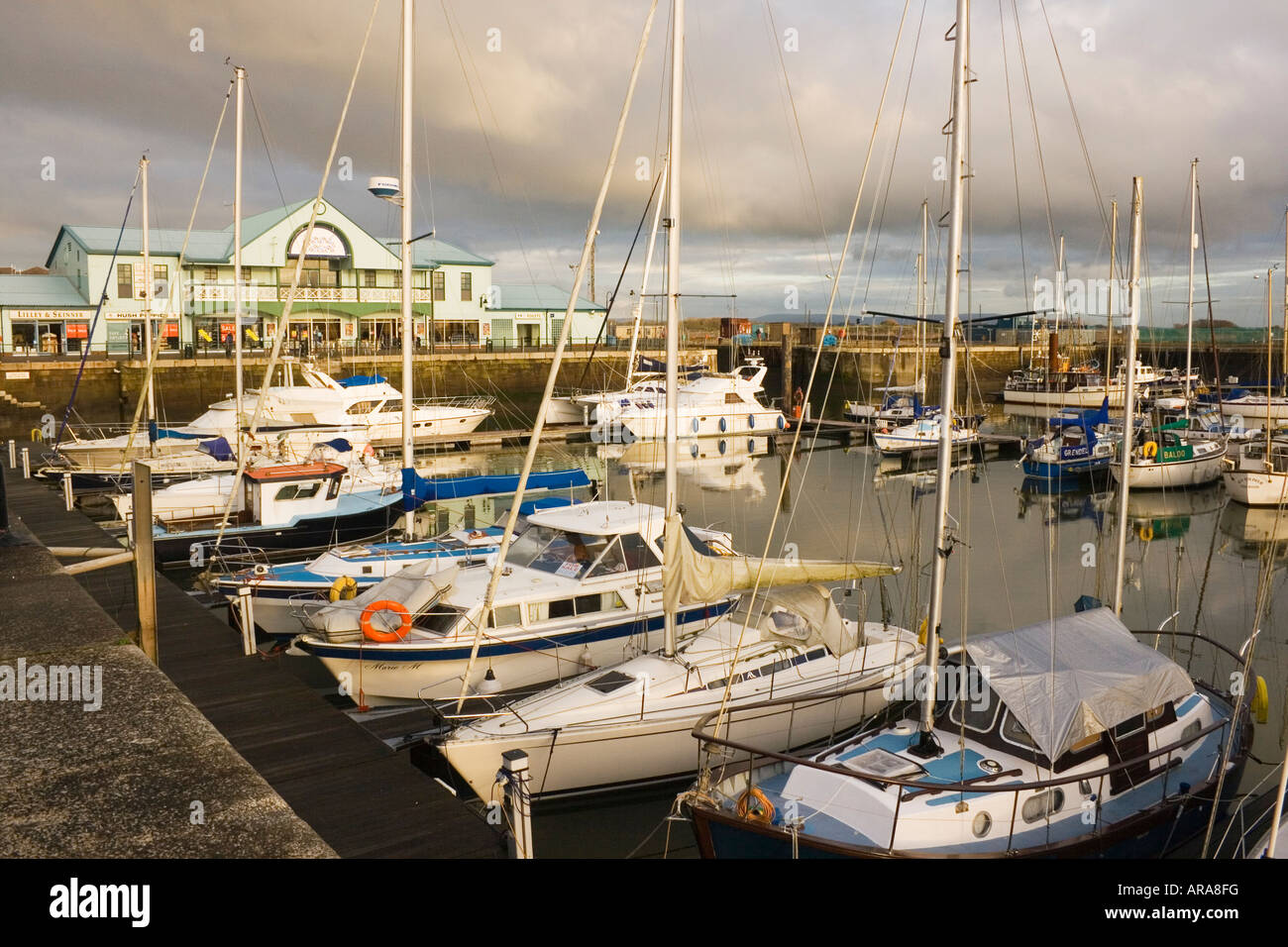 Fleetwood Lancashire England Freeport and marina Stock Photo