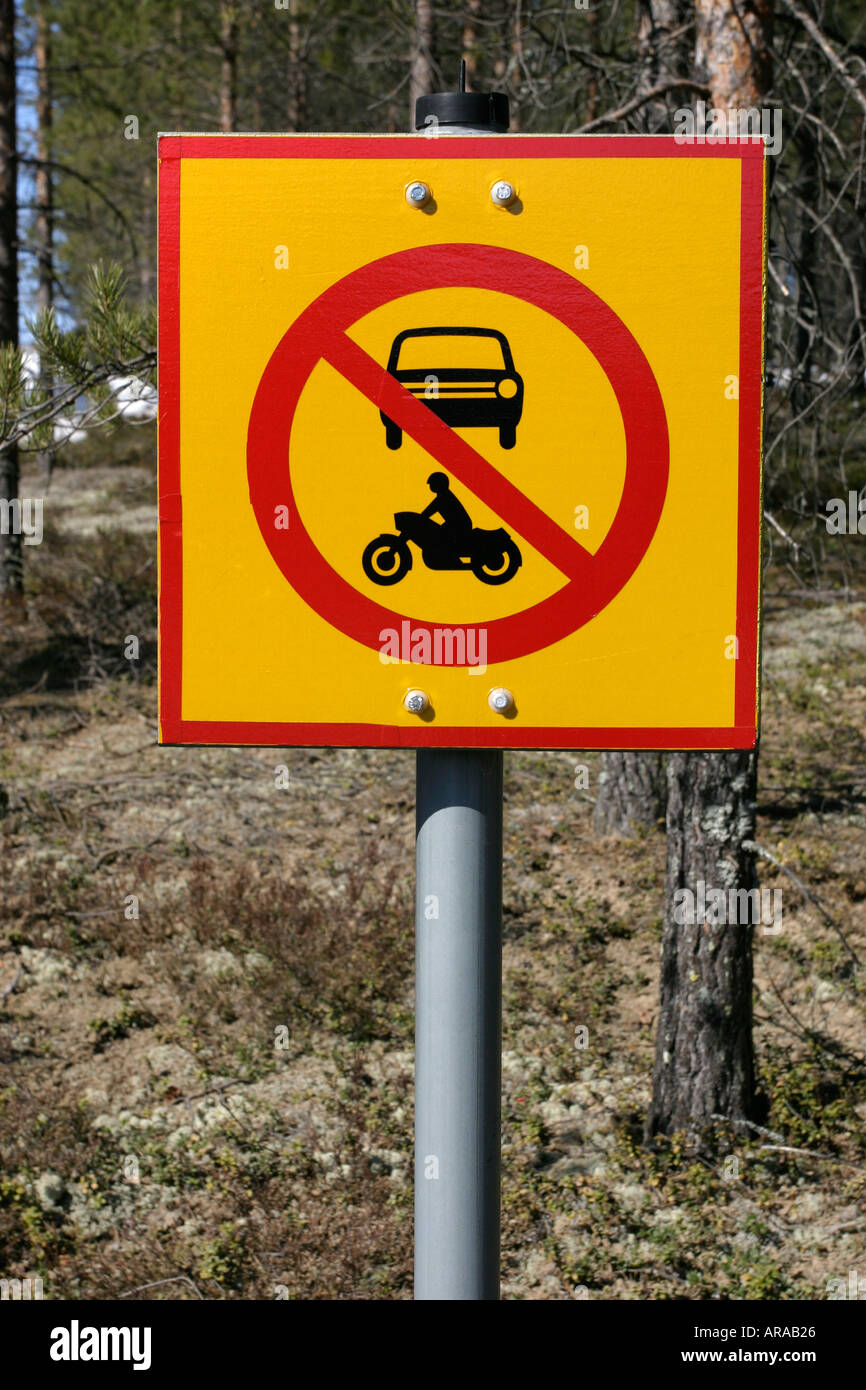 No entry for powerdriven vehicles traffic sign Stock Photo Alamy