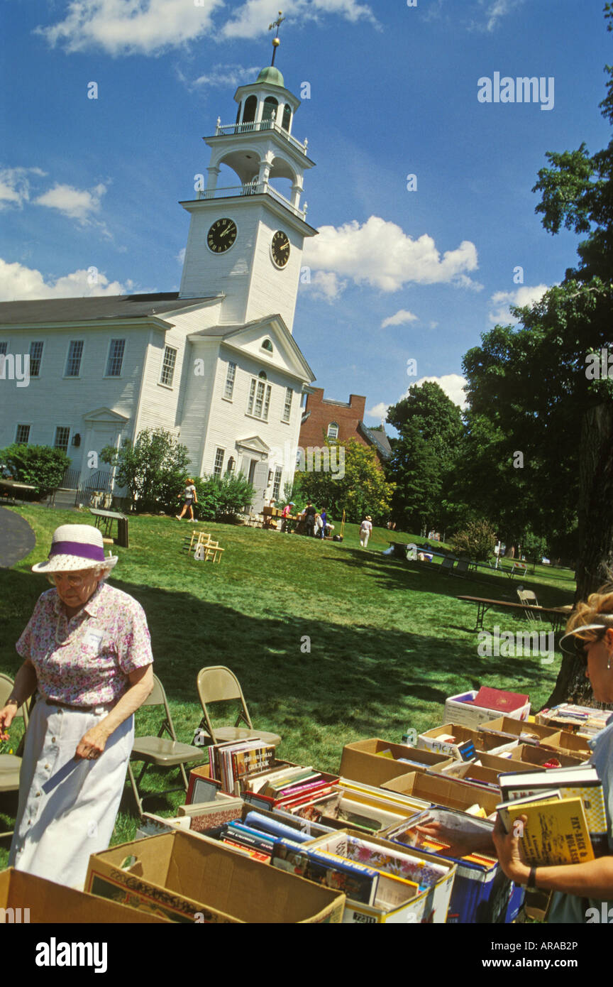 Book and flea market sale First Baptist church New London NH Stock