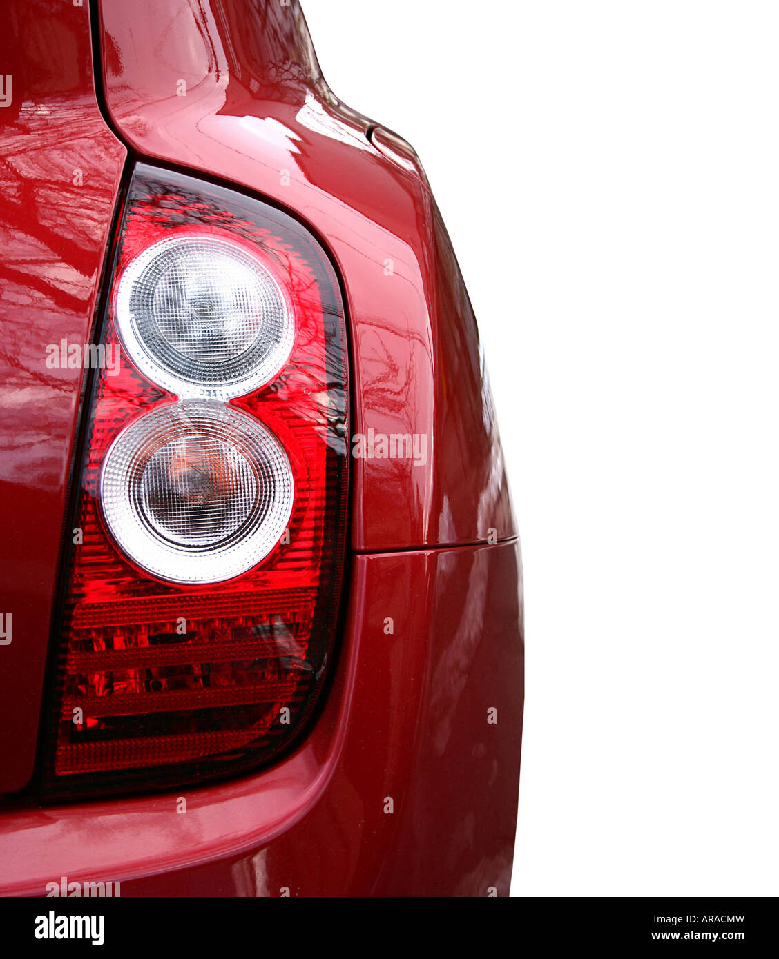 Red car isolated on white Stock Photo