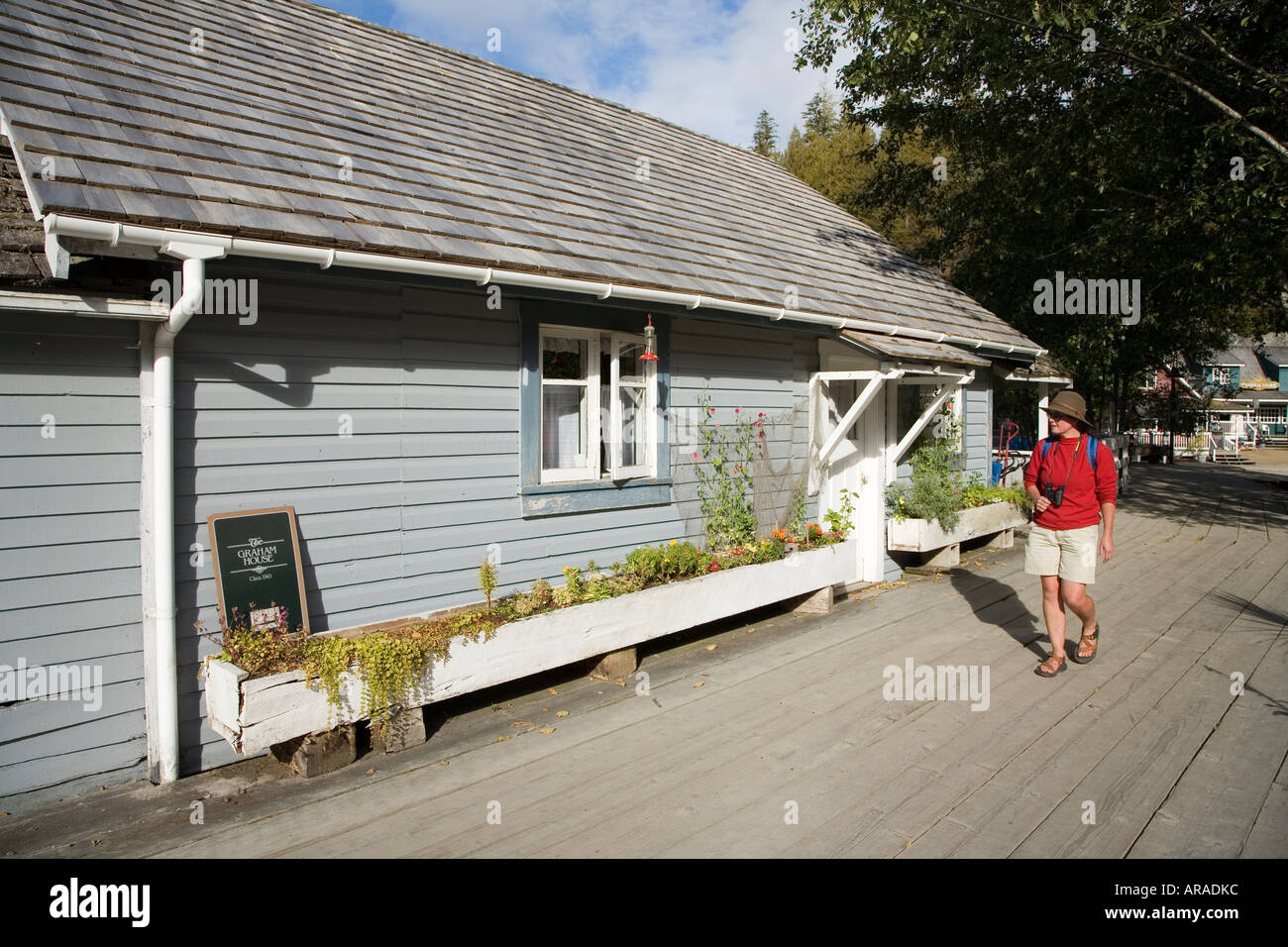 The Graham house c1943 on the boardwalk Telegraph Cove Vancouver island