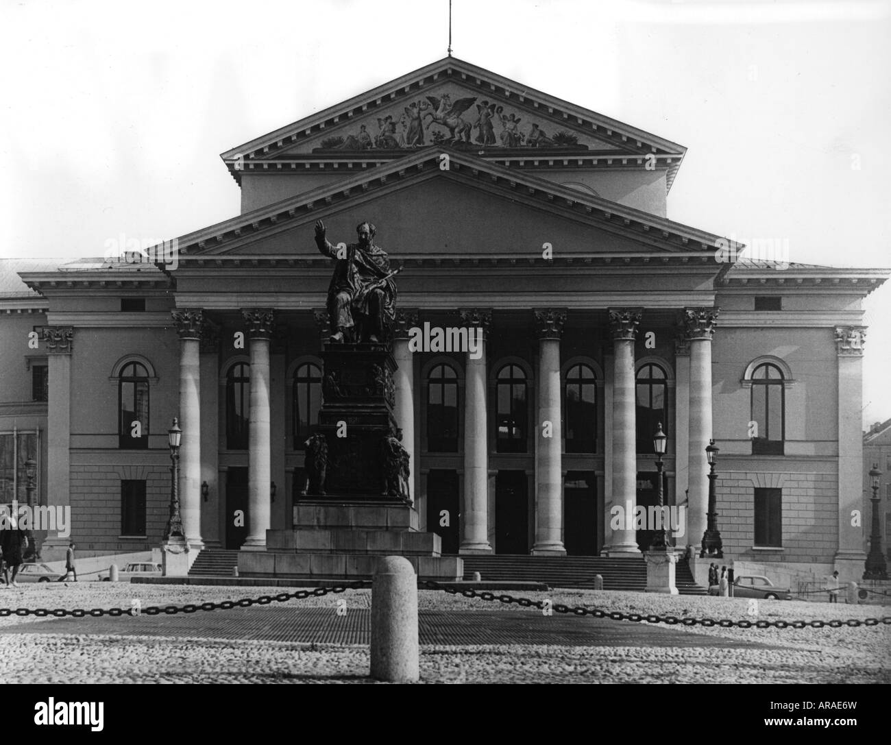 geography/travel, Germany, Munich, National Theatre, exterior view, 1960s, monument King Maximilian I of Bavaria, , Stock Photo