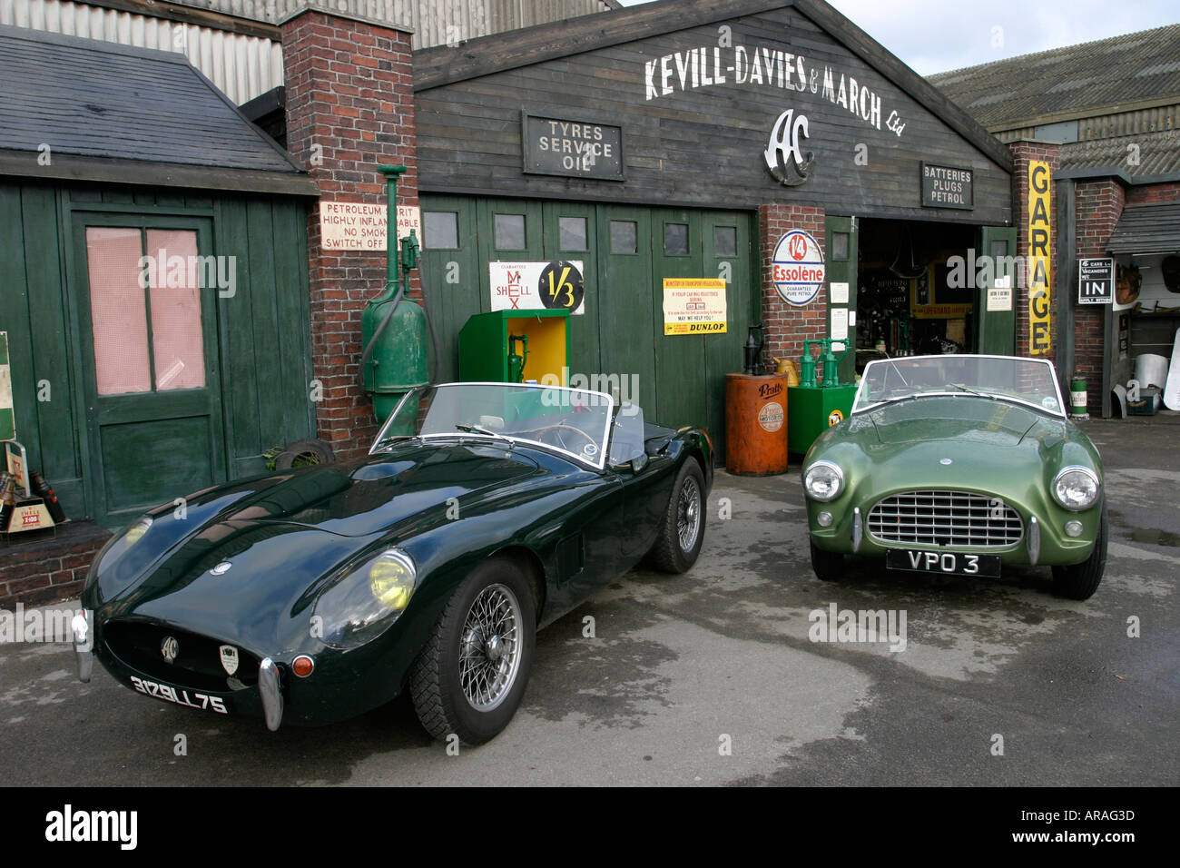 Ac Garage At Goodwood Revival Sussex Uk Stock Photo 5220412 Alamy