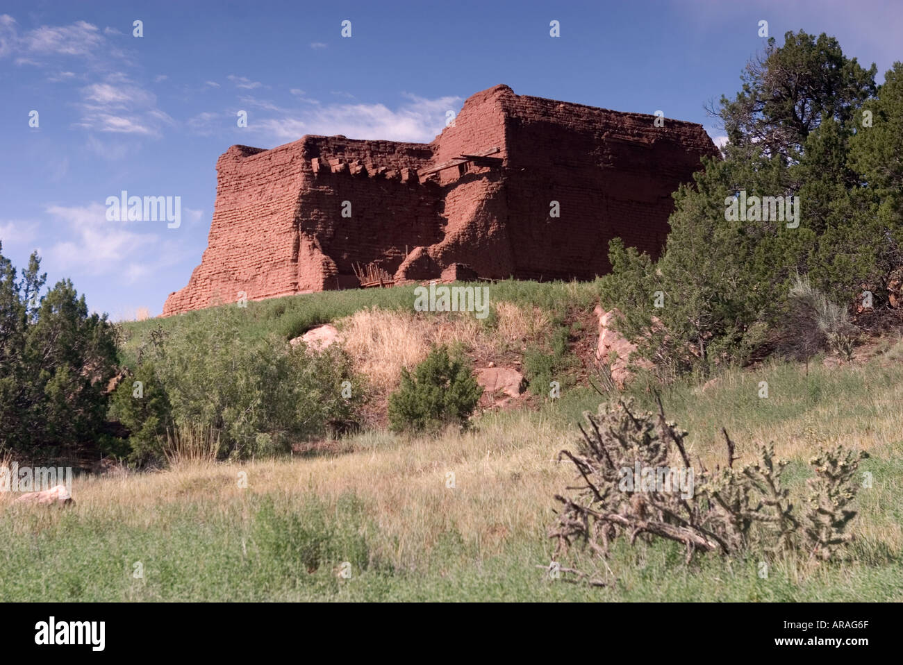 Church Ruins, Pecos National Historical Park, New Mexico Stock Photo