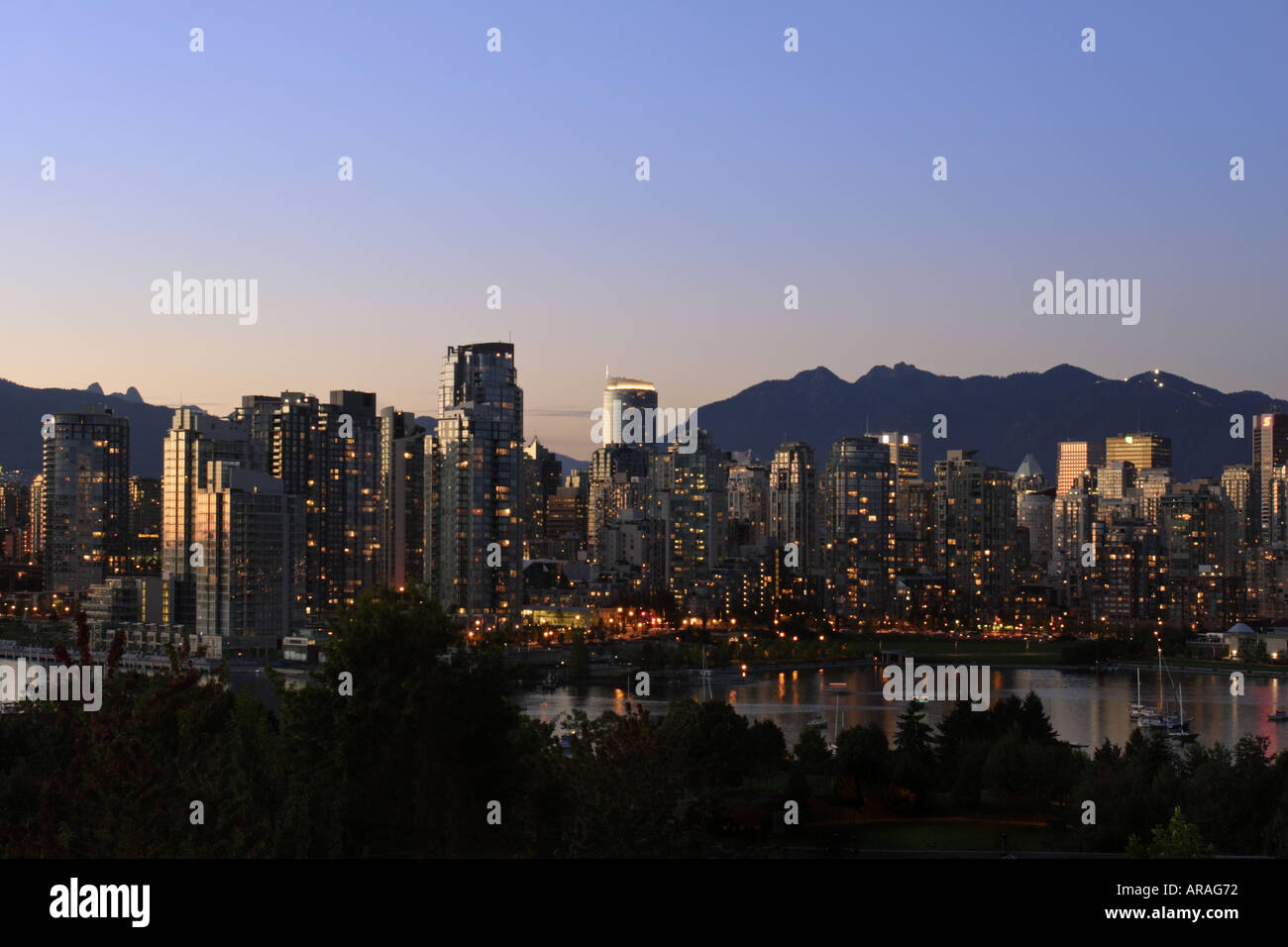 False creek in night vancouver hi-res stock photography and images - Alamy