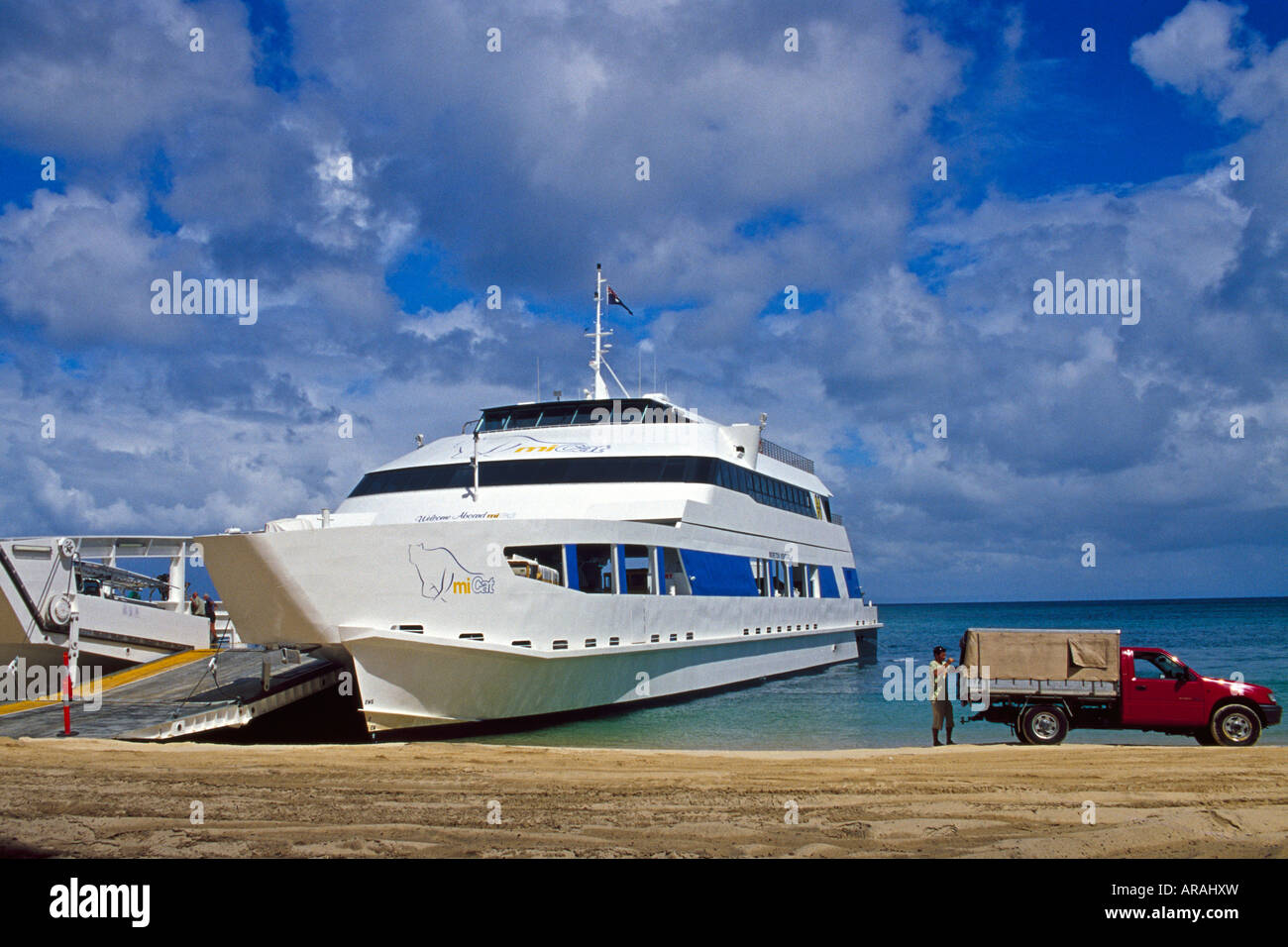 Moreton Island Ferry Moreton Island Queensland Australia Stock Photo