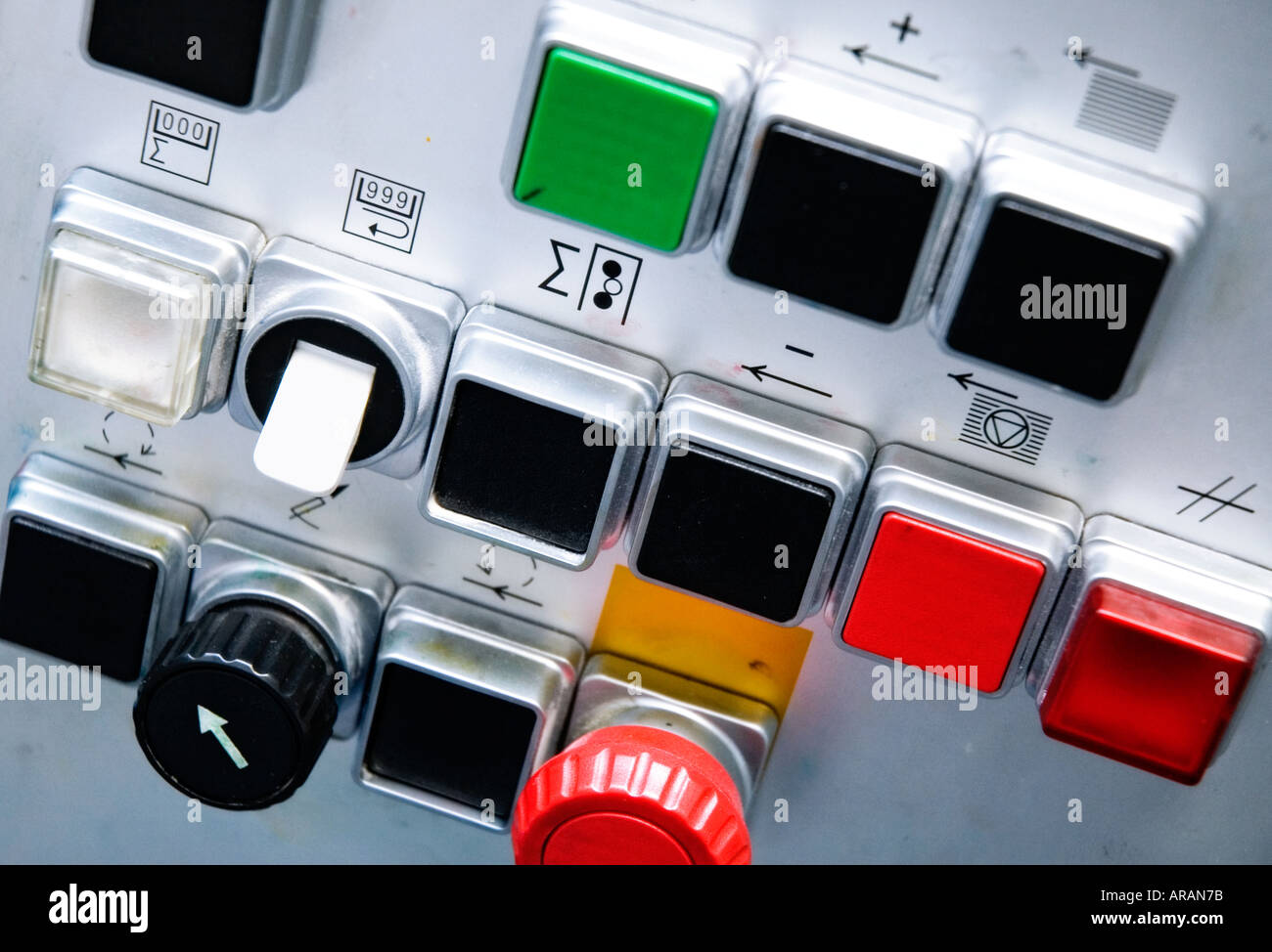 Control panel knobs Stock Photo Alamy