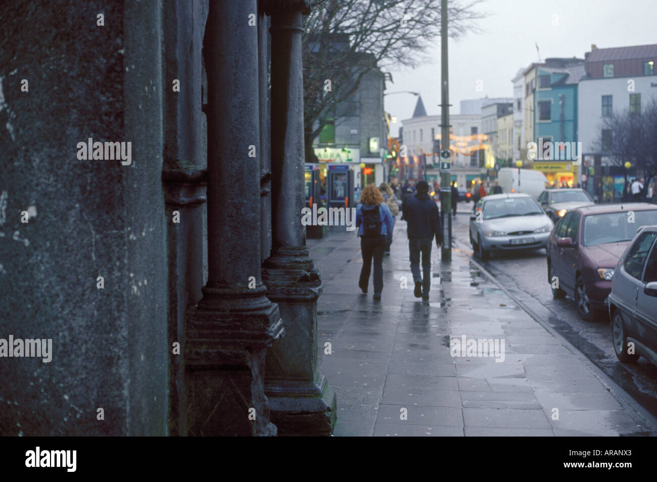 Scene from Eyre Square in Galway City Ireland Stock Photo Alamy