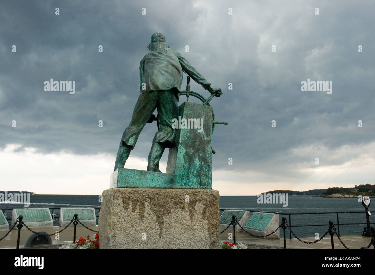 Fisherman statue in Gloucester Massachusetts Stock Photo Alamy