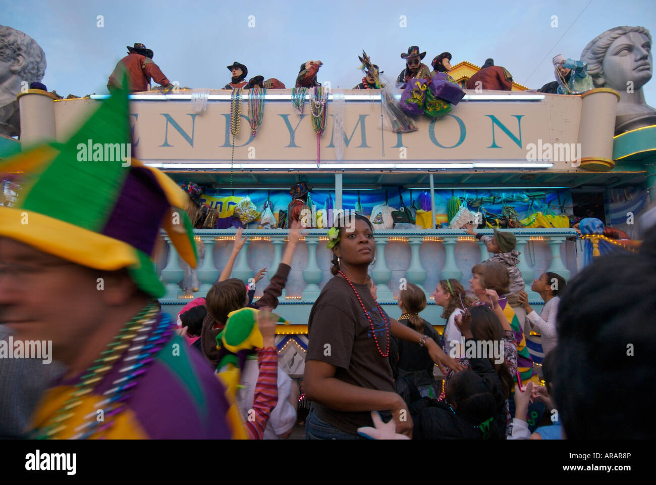 Float. Mardi Gras parade New Orleans Louisiana USA Stock Photo Alamy