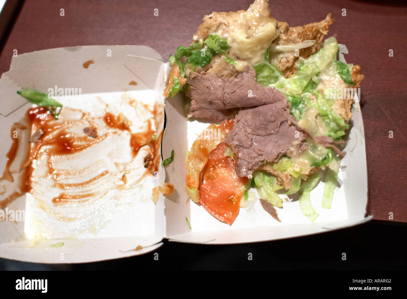 McDonalds Beef Deli Sandwich Stock Photo Alamy