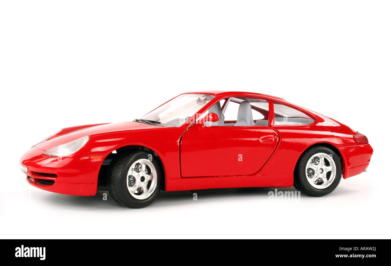 Red car isolated on white Stock Photo