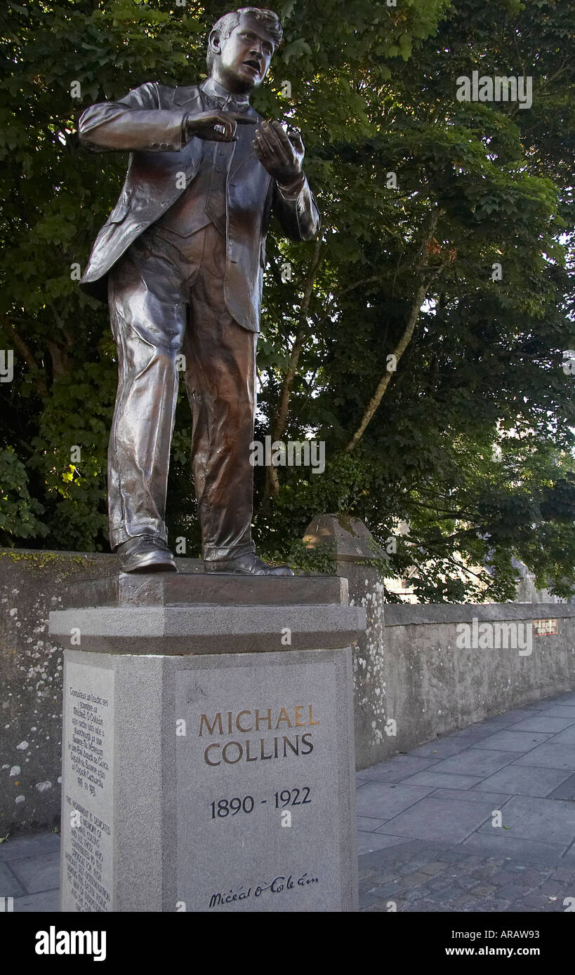statue of Michael Collins Stock Photo Alamy