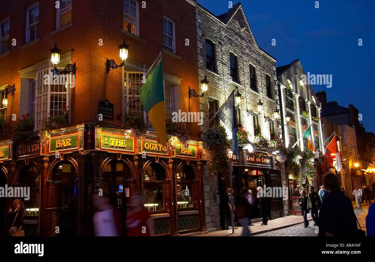 Temple Bar district in Dublin Stock Photo Alamy