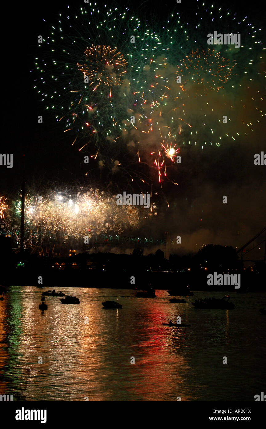 Fireworks over Montreal, Quebec, Canada Stock Photo Alamy
