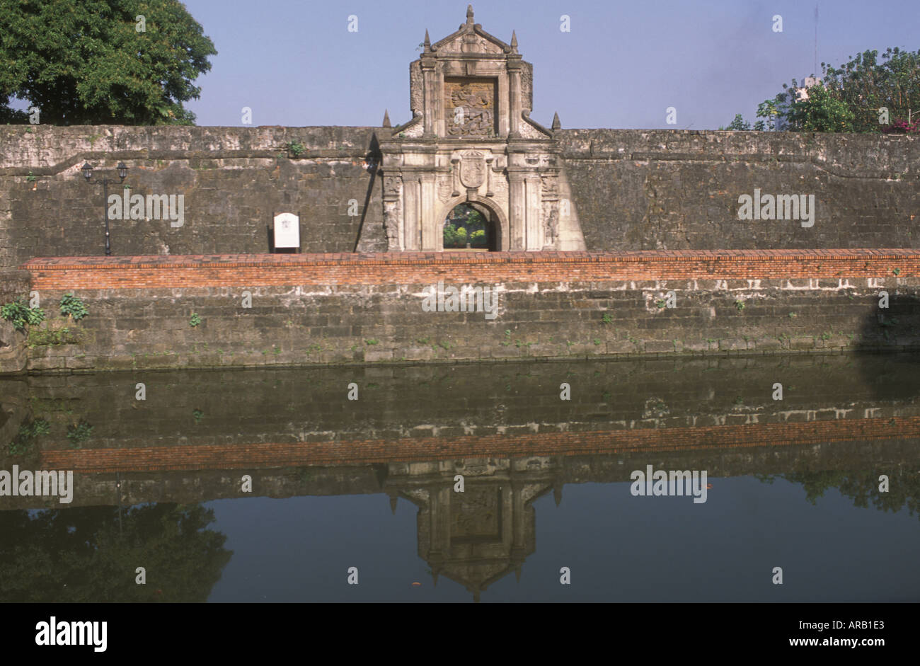 Philippines Manila Fort Santiago Moat And Gate Intramuros Stock Photo