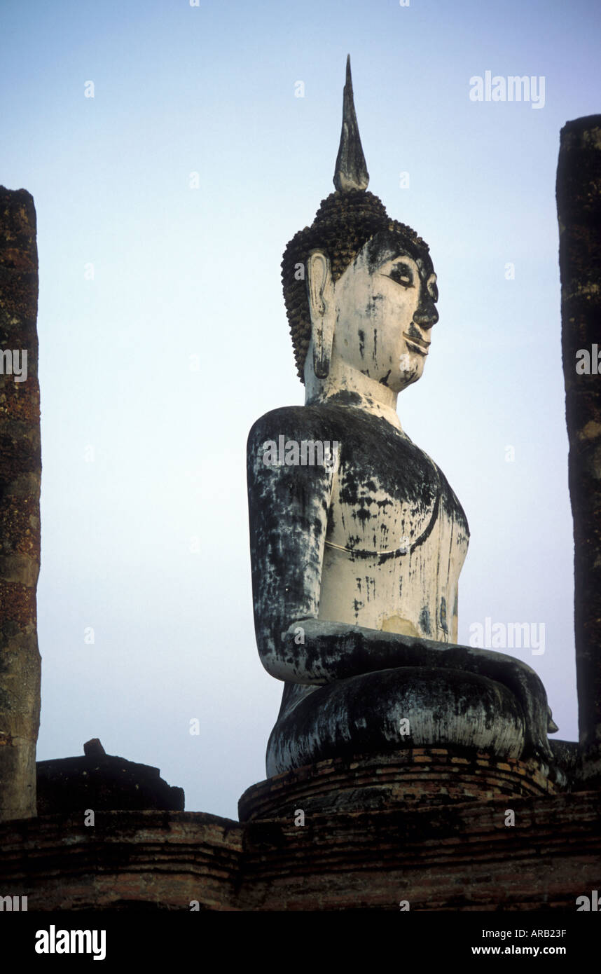 Thailand Buddha Statue Sukhothai Wat Mahathat Stock Photo