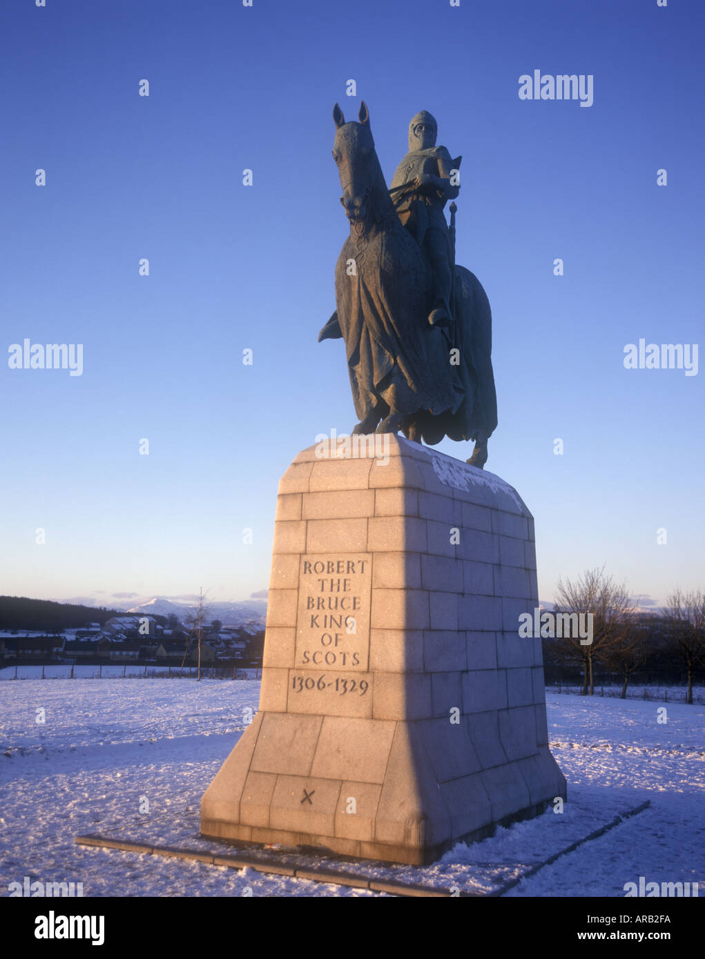 Statue of King Robert the Bruce Bannockburn Stirling Scotland Stock Photo