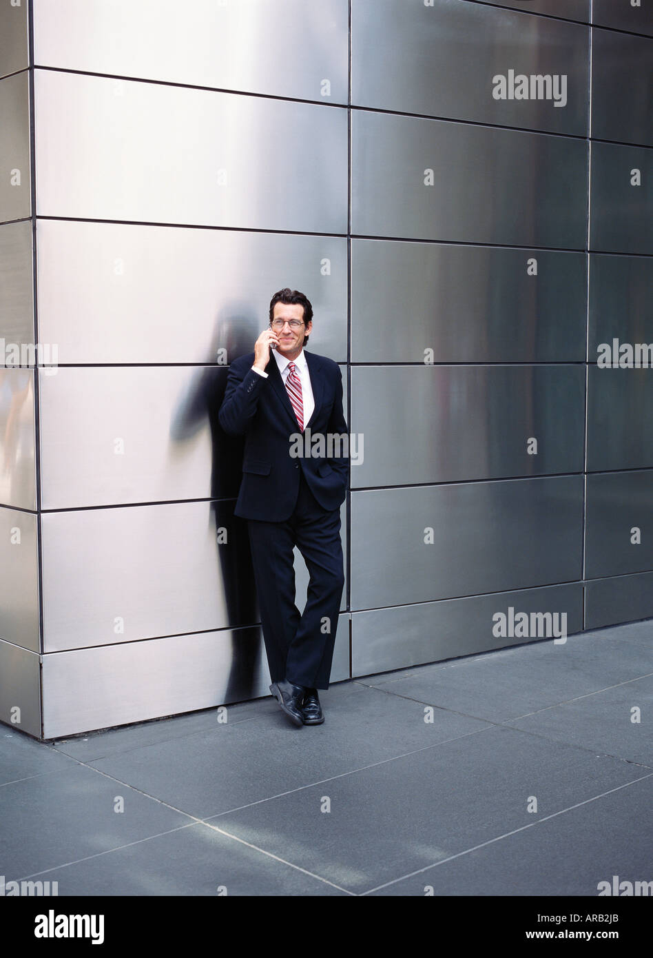 Businessman on Cellular Phone Stock Photo