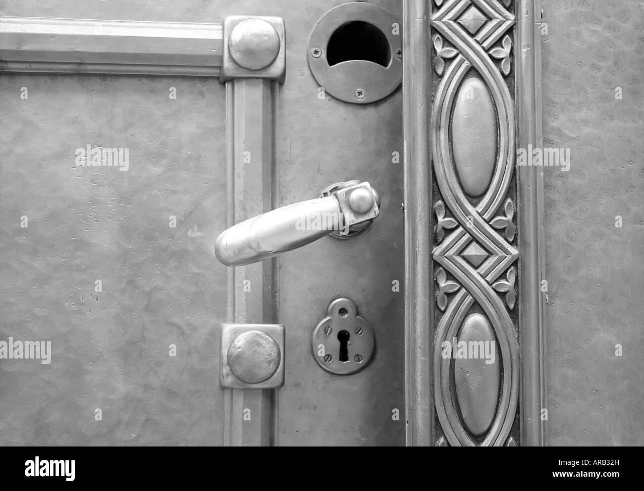 Gray doors Stock Photo