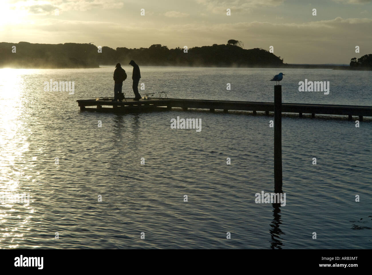 Fishing coastal creek aries inlet australia stock photo alamy