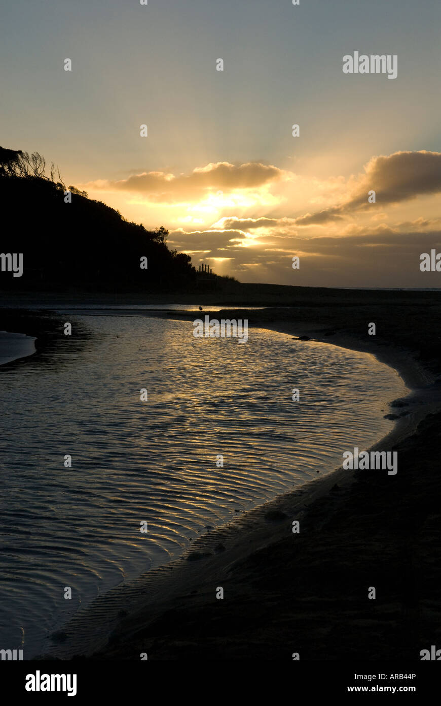 Coastal creek aries inlet australia stock photo alamy