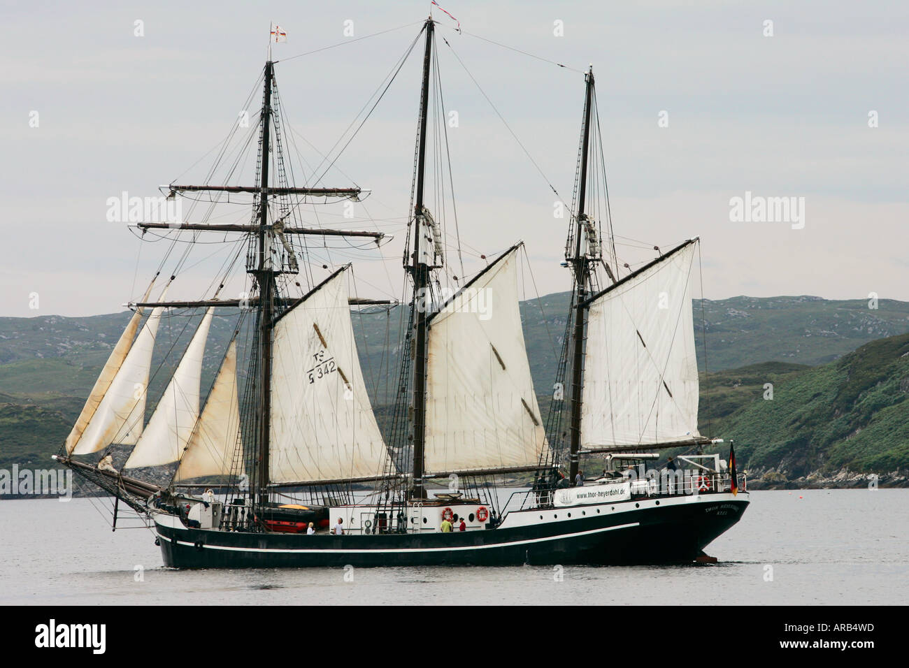 Thor Heyerdahl Sailing Boat In Stornoway Outer Hebrides Scotland UK Thor Heyerdahl Sailing Boat In Stornoway Outer Hebrides Scotland UK