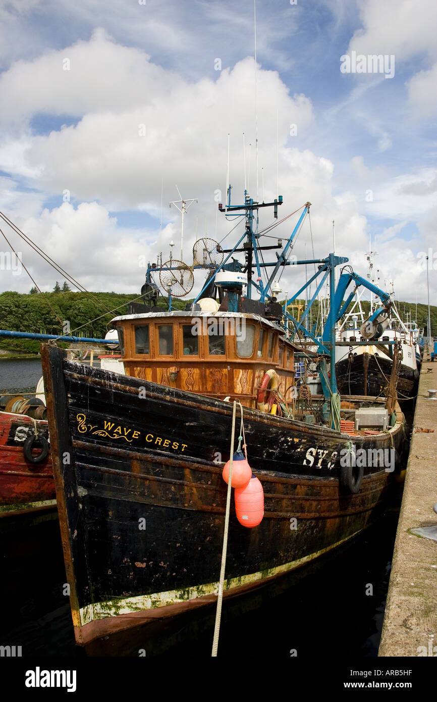 Trawler fishing boats in Stornoway Outer Hebrides United Kingdom Stock
