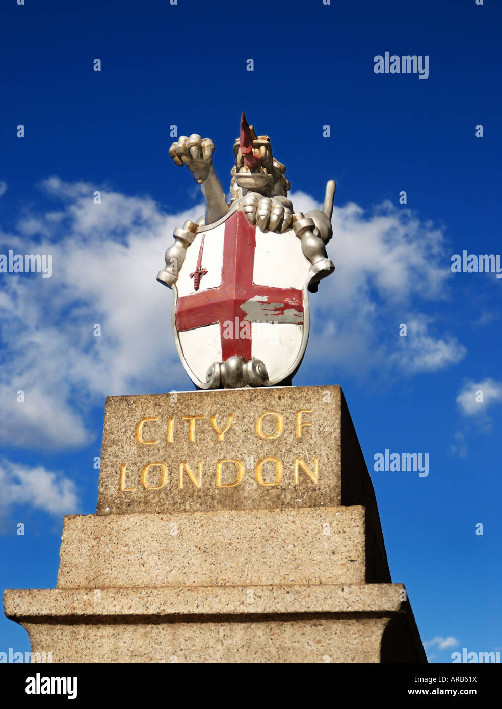 City of London Dragon guarding London Bridge Stock Photo