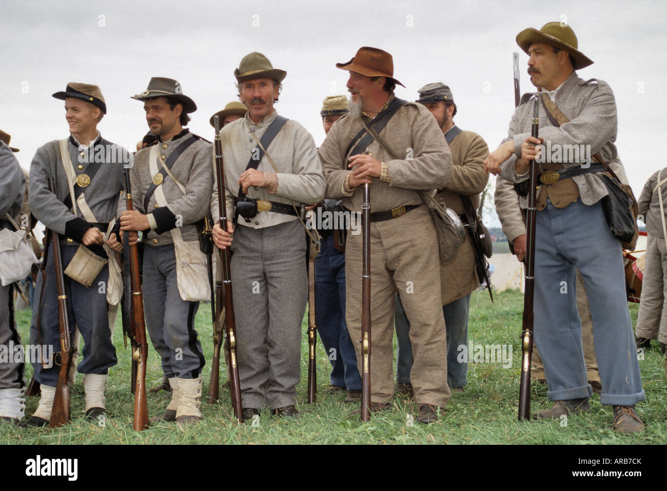 Confederate soldiers Cedar Creek Battle Reenactment Middletown Virginia