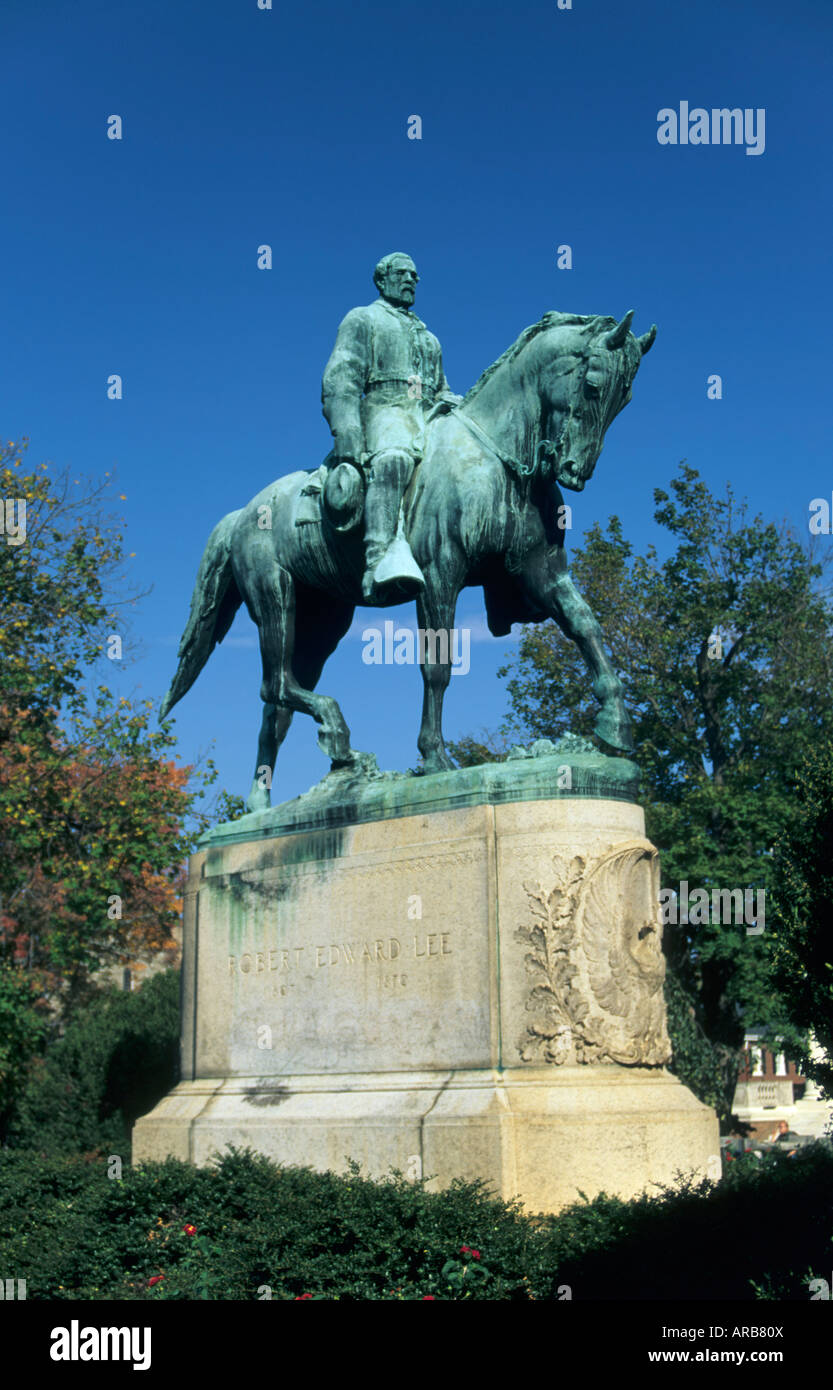 Robert E Lee Monument Charlottesville Virginia USA Stock Photo Alamy
