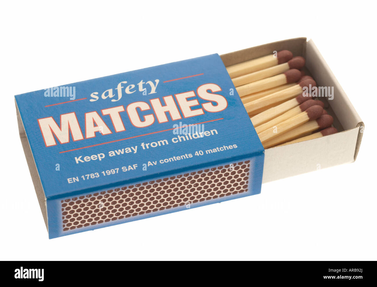 Box of Safety Matches Stock Photo