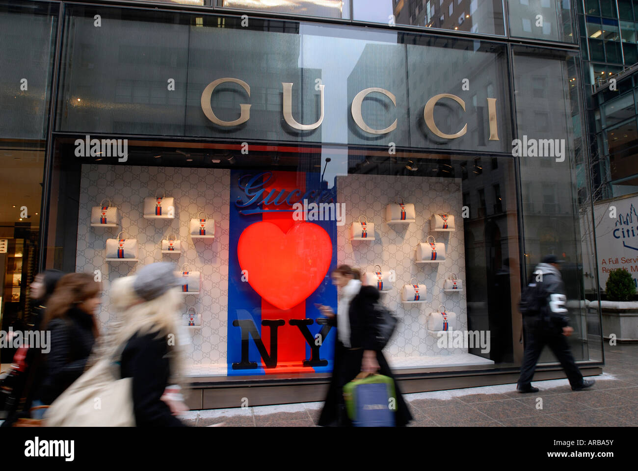 Window display at Gucci, New York City Stock Photo - Alamy