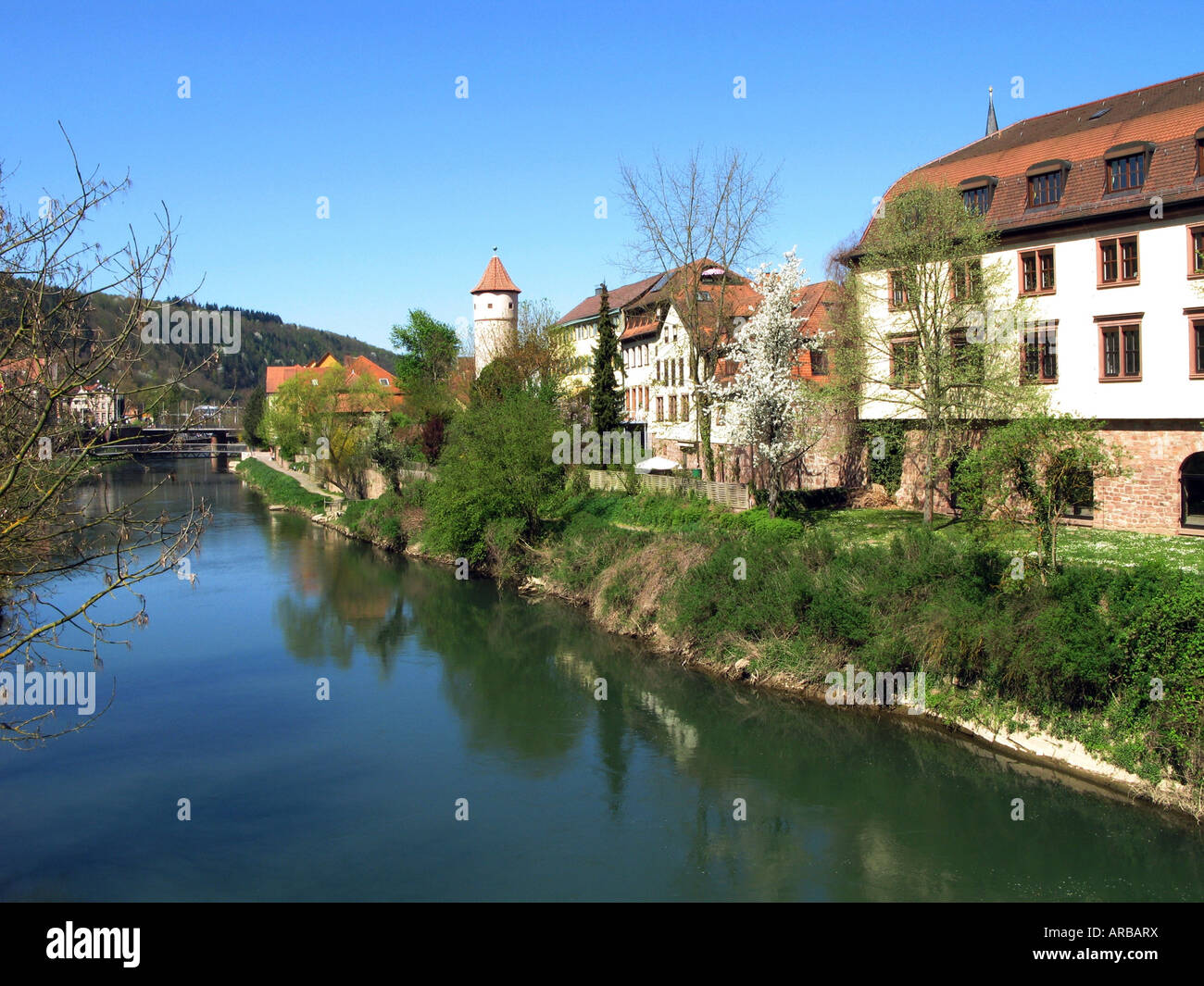 geography/travel, Germany, Baden Wuerttemberg, Wertheim, city views / cityscapes, promenade, Tauber, old town, Additional-Rights-Clearance-Info-Not-Available Stock Photo