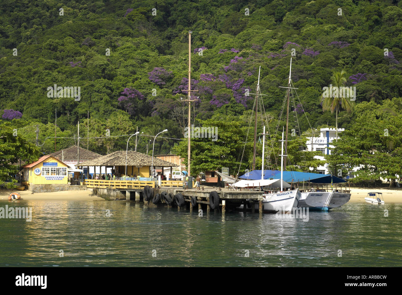 geography / travel, Brazil, Islands, Ilha Grande, Vila do Abrao, Additional-Rights-Clearance-Info-Not-Available Stock Photo