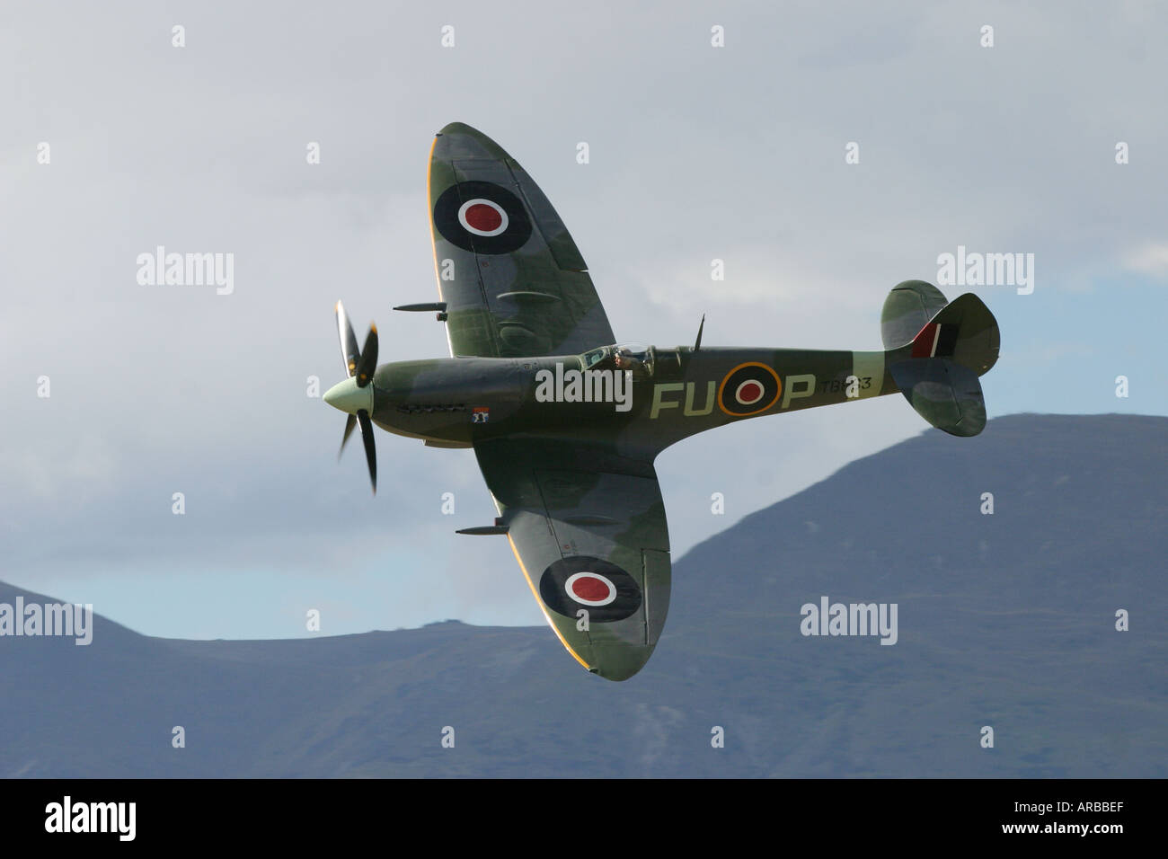 Supermarine Spitfire British and allied WWII Fighter Plane Stock Photo
