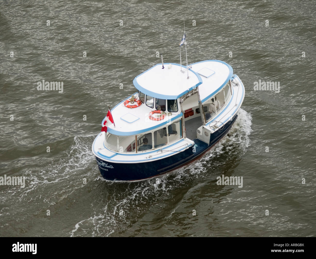 Water taxi in the harbor Stock Photo Alamy