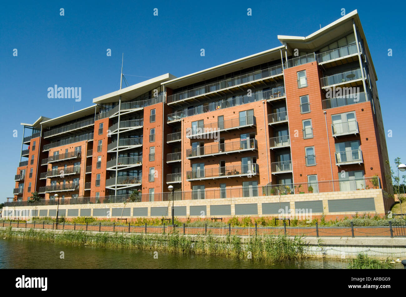 Modern Apartments Lakeside Doncaster Stock Photo Alamy