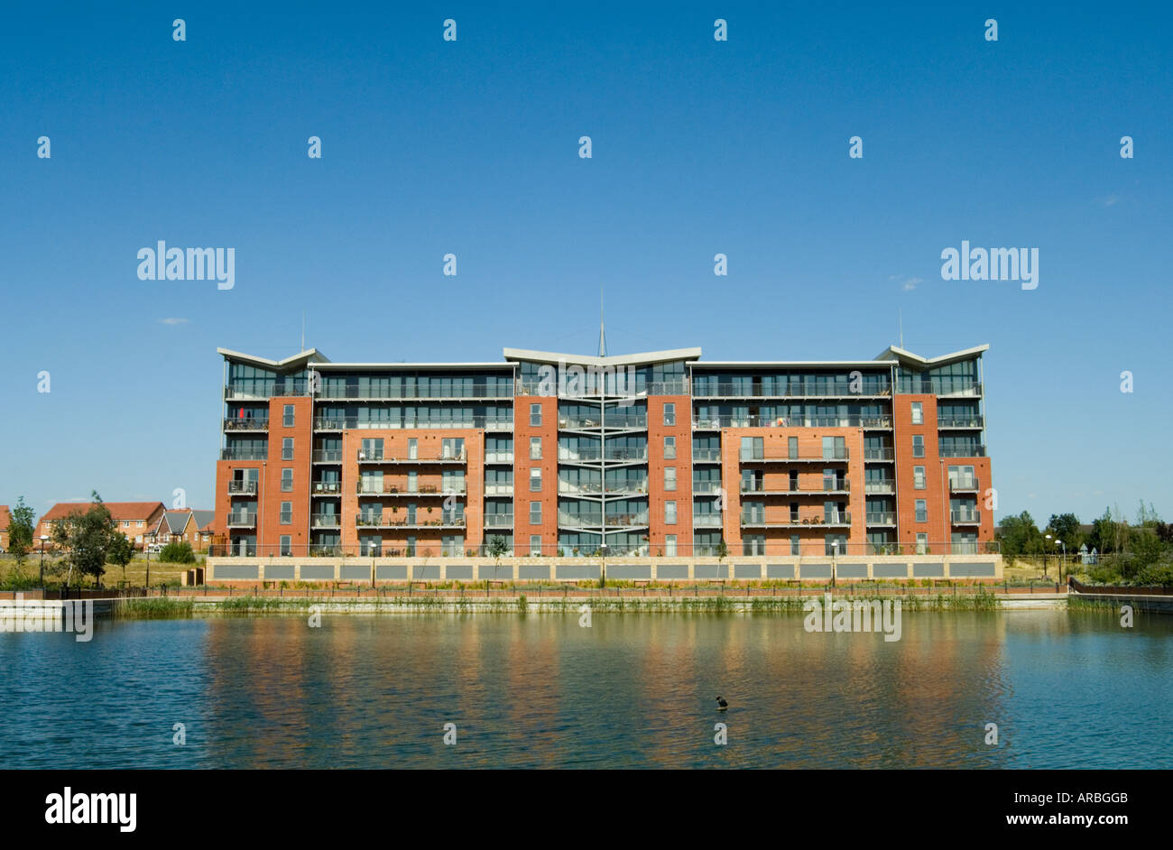 Modern Apartments Lakeside Doncaster Stock Photo Alamy