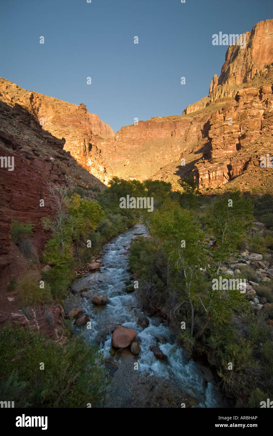 Tapeats Creek during autumn in Grand Canyon National Park Arizona Stock Photo